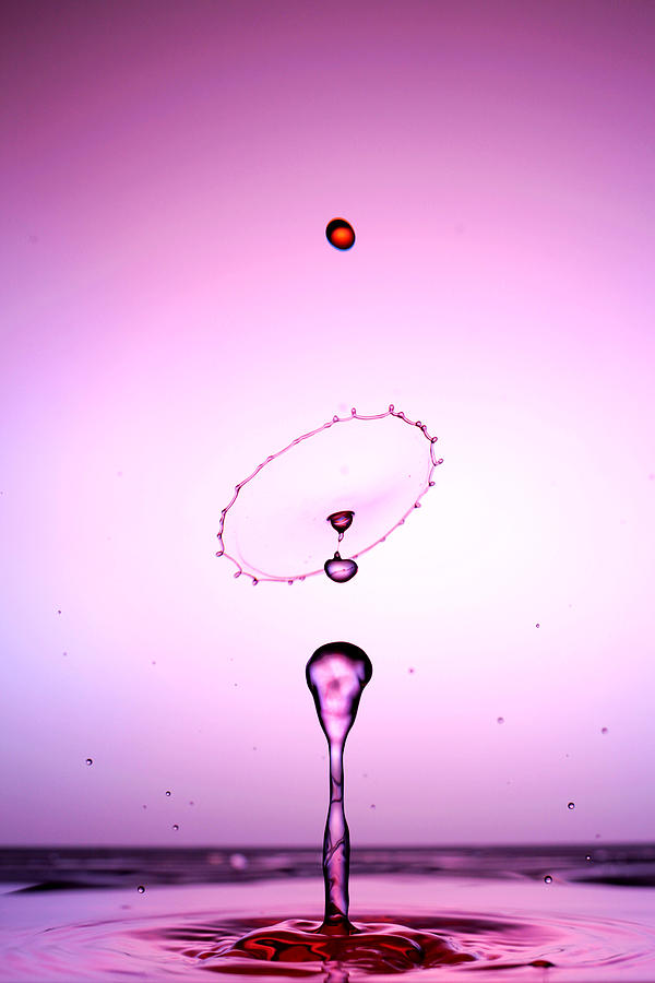 Mushroom Photograph - Water Droplets Collision Liquid Art by Paul Ge