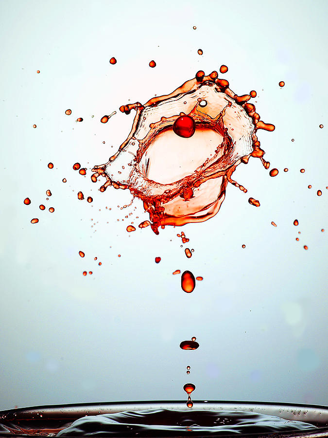 Mushroom Photograph - Water Drops Collision Liquid Art 15 by Paul Ge