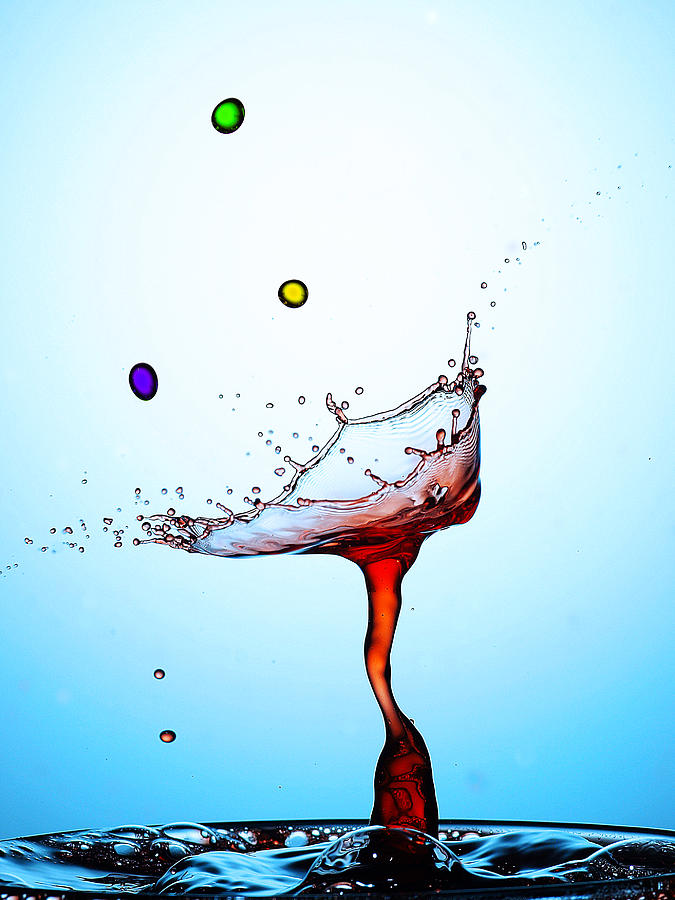 Mushroom Photograph - Water Drops Collision Liquid Art 18 by Paul Ge