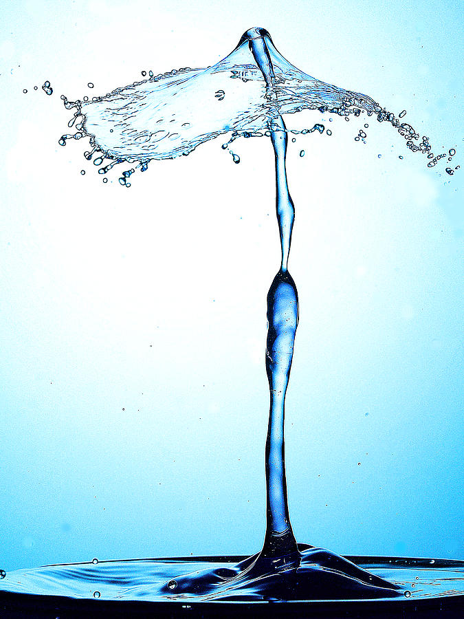 Mushroom Photograph - Water Drops collision Liquid Art 21 by Paul Ge
