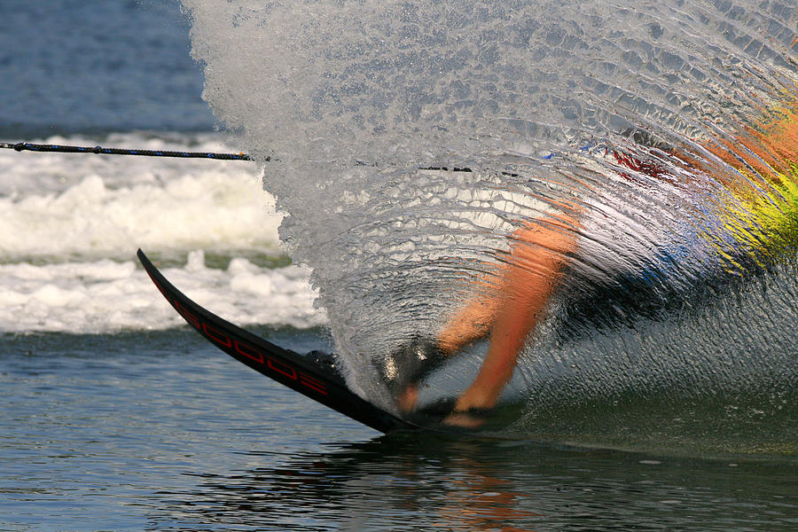 Waterski Photograph - Water Fan by PMG Images