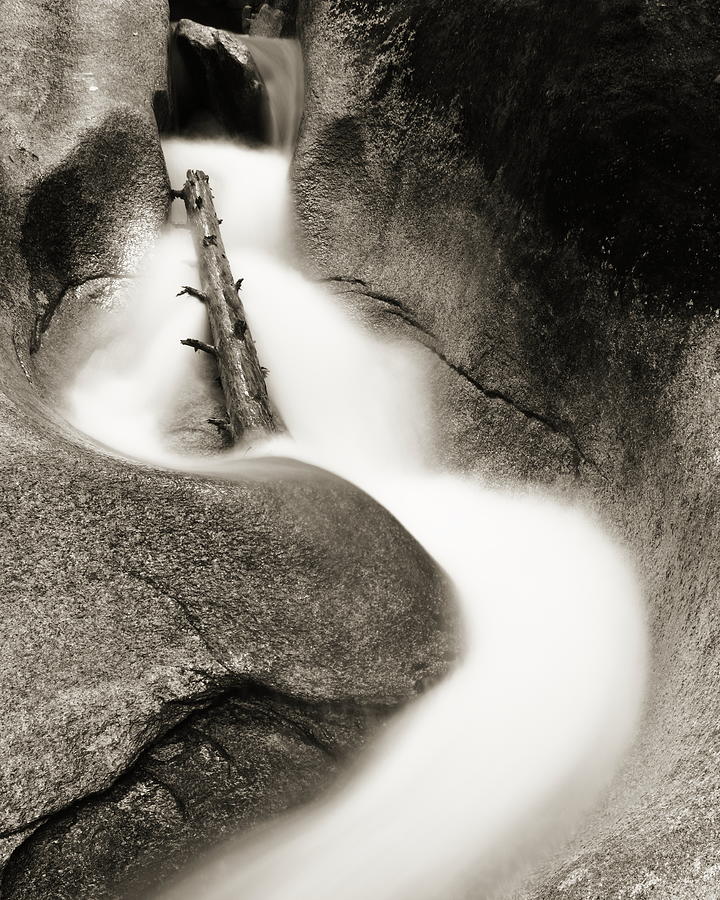 Black And White Photograph - Water Flume  by Roupen Baker