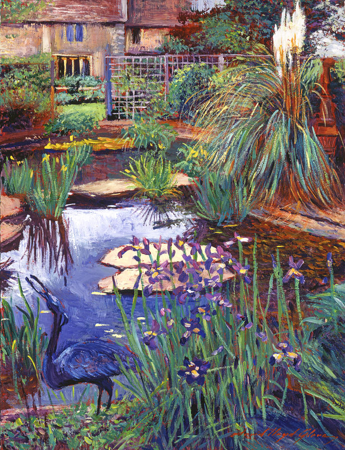 Water Garden Painting by David Lloyd Glover