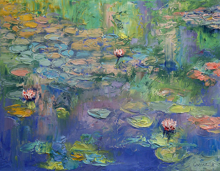 Flower Painting - Water Garden by Michael Creese
