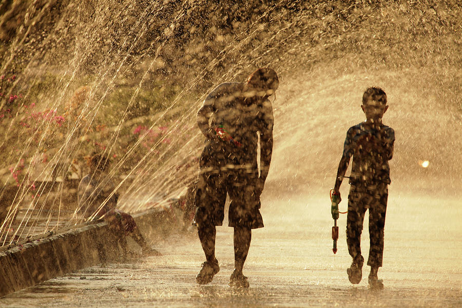 Water Gunman  Songkran Festival Photograph by By Chakarin Wattanamongkol