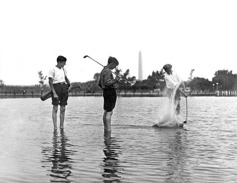 Water Hazard On Golf Course Photograph by Underwood Archives