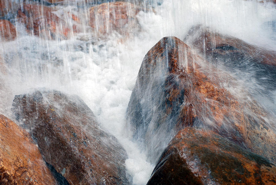 Water Hitting Rocks Photograph by Larah McElroy