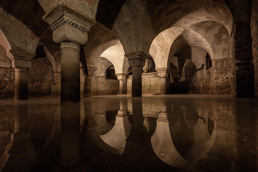 Architecture Photograph - Water In The Crypt by Christopher Budny