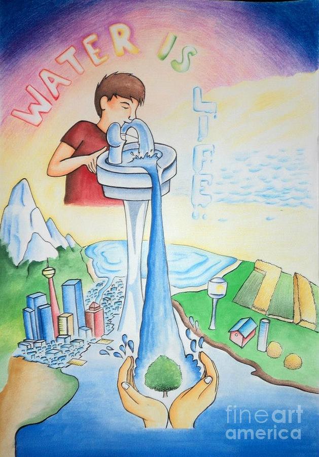 Original Save Water Save Life Poster Making Drawing D - vrogue.co