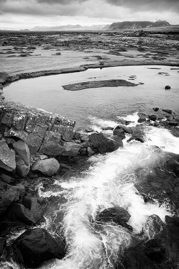 Water landscape in Iceland black and white Photograph by Matthias Hauser