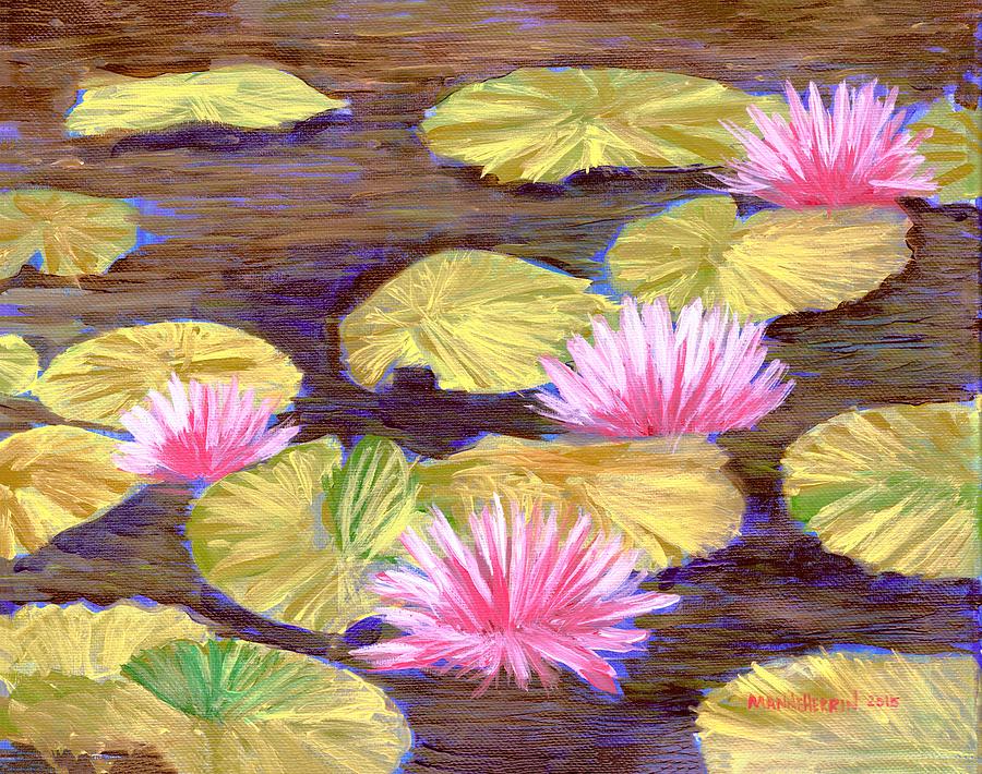 Water Lilies 1 Painting by Melissa Herrin