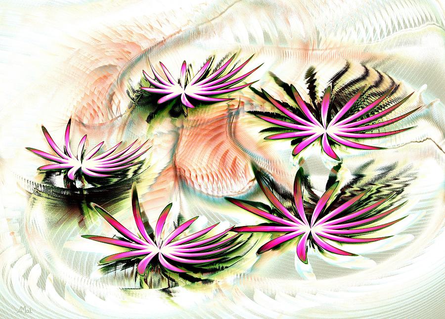 Water Lilies Digital Art by Anastasiya Malakhova