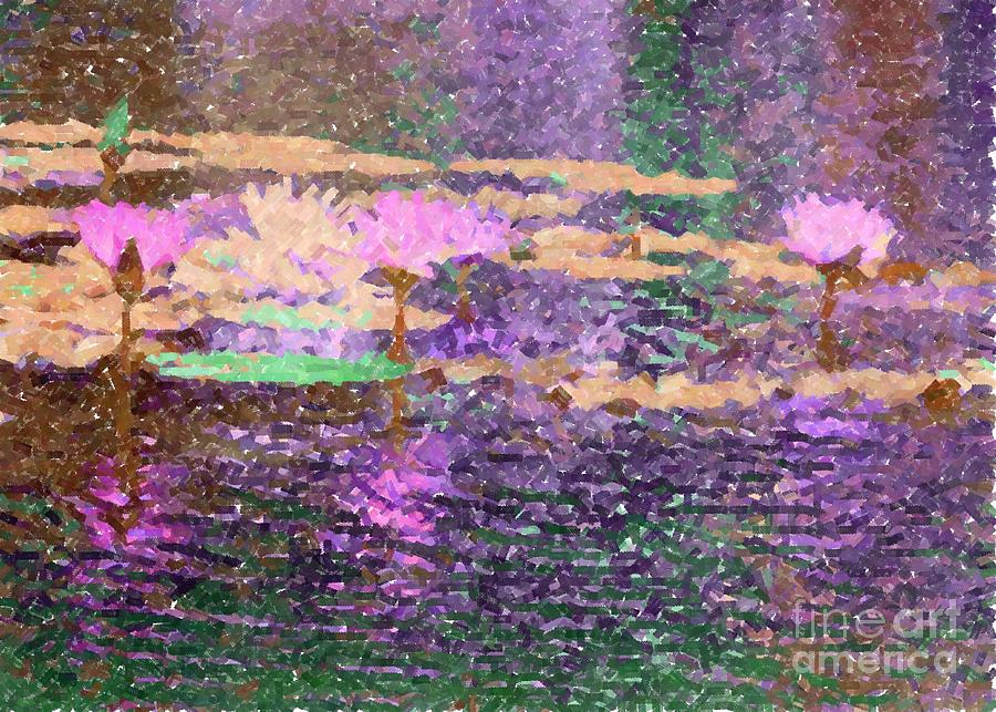 Claude Monet Photograph - Water Lilies and Reflections by Barbie Corbett-Newmin