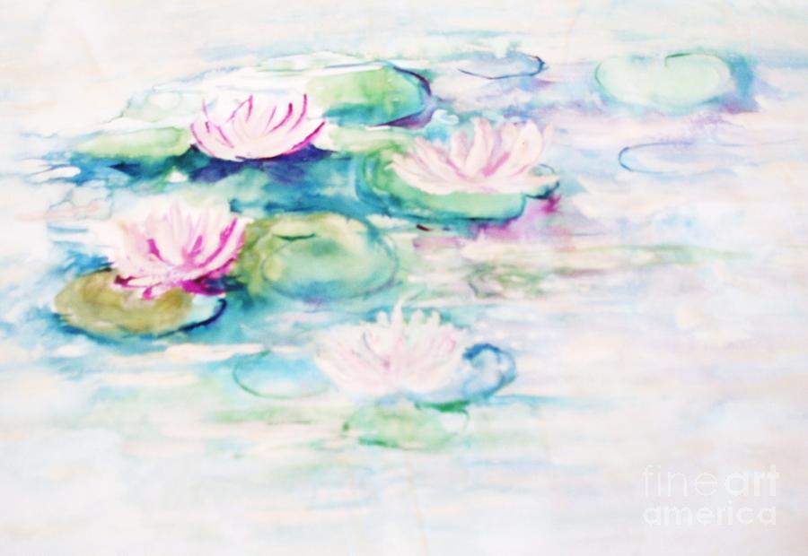 Water Lilies Painting by Barbara Anna Cichocka