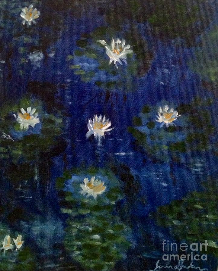 Water Lilies Painting by Brindha Naveen