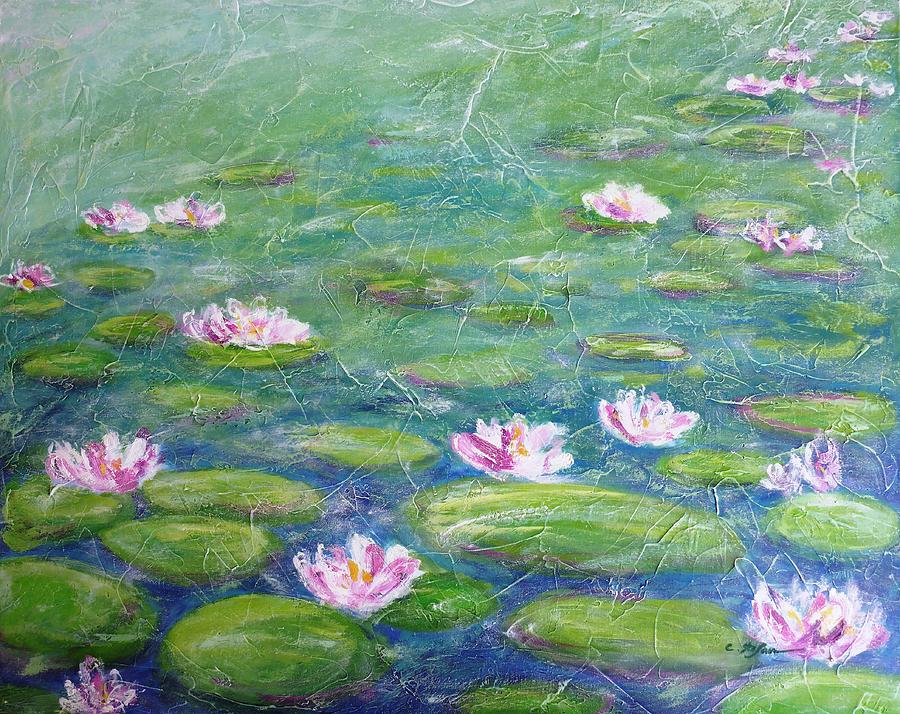 Water Lilies Painting by Cristina Stefan