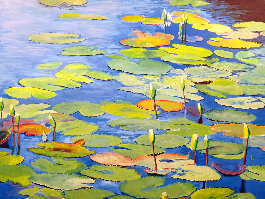 Water Lilies Painting by Daniel Gale