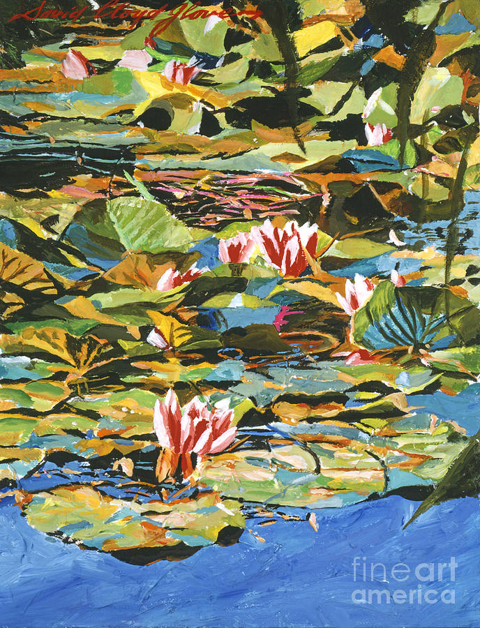 Water Lilies Giverny Painting by David Lloyd Glover