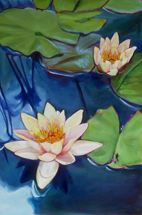 Water Lilies Ii Painting By Sheila Diemert 