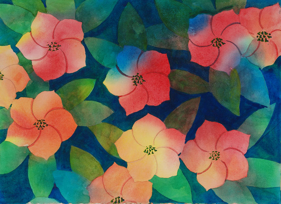 Water lilies IV Painting by Heidi E Nelson