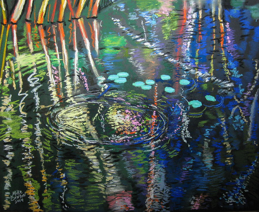 Water Lilies Pastel by Mike Benton