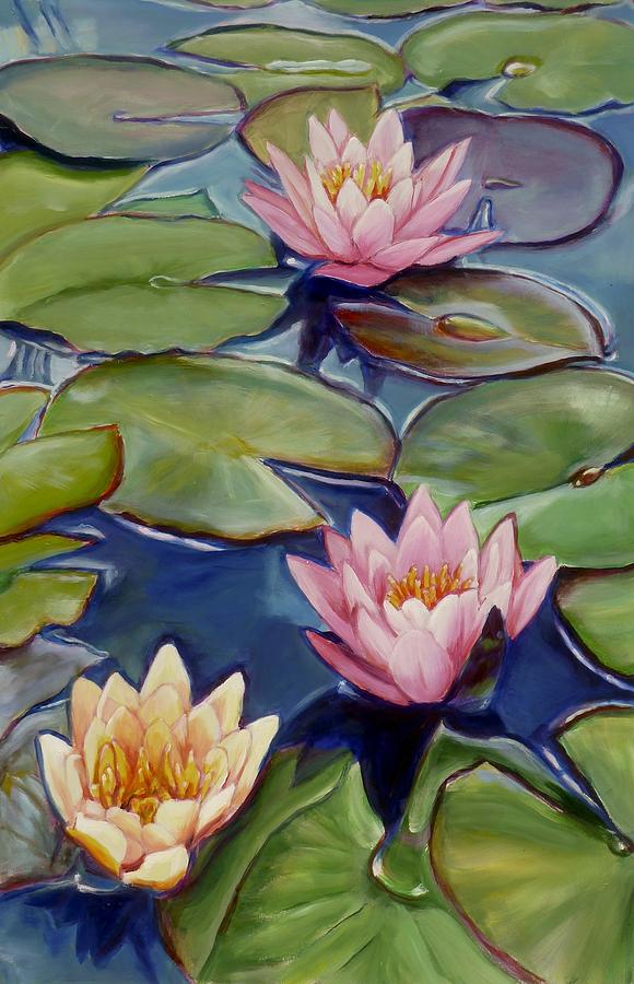 Flower Painting - Water lilies by Sheila Diemert