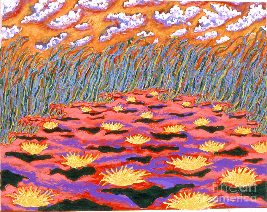 Vincent Van Gogh Painting - Water Lillies with Blowing Clouds by Nina Beall