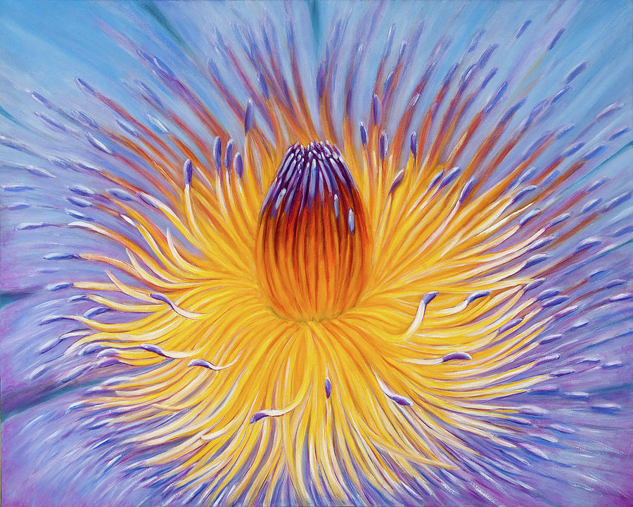 Water Lilly Painting by Jeannette Tramontano