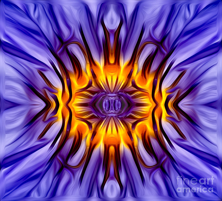 Lily Digital Art - Water Lily Abstract by Susan Candelario