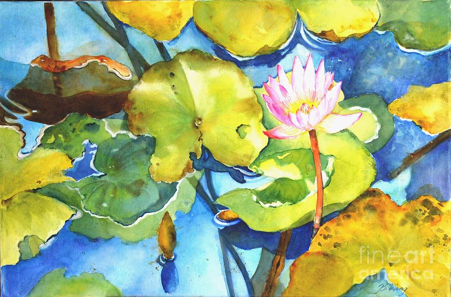 Water lily Painting by Betty M M Wong