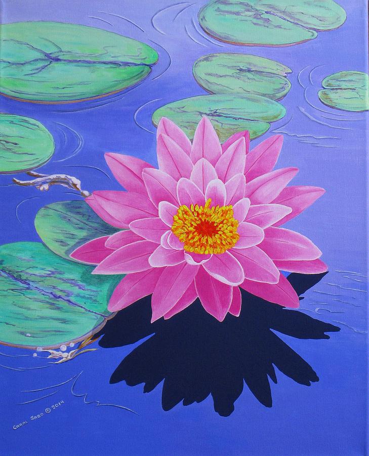 Water Lily Painting by Carol Sabo