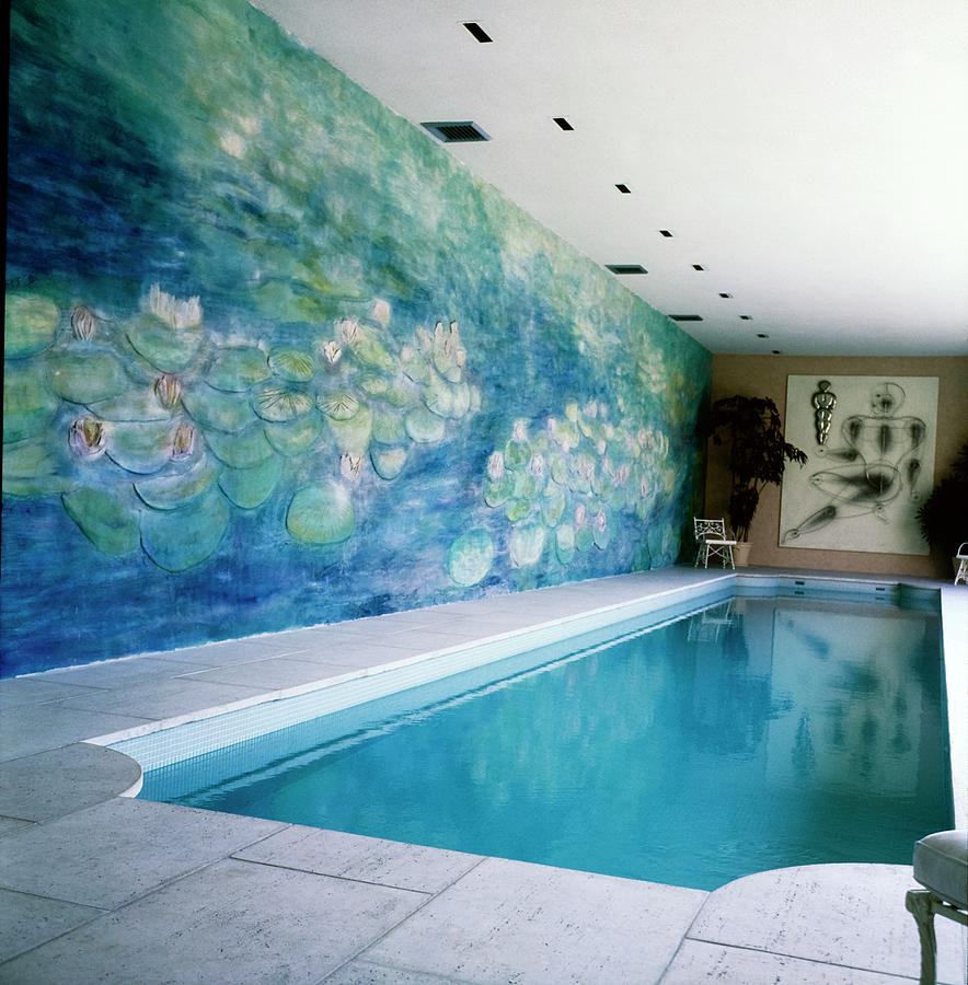 Water Lily Fresco By A Pool Photograph by Horst P. Horst