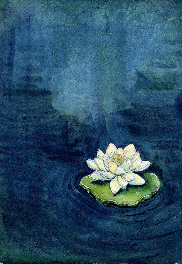 Water Lily Painting by Katherine Miller