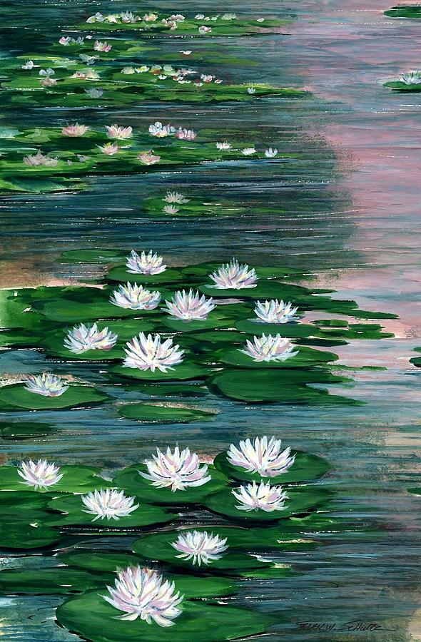 Impressionism Painting - Water Lily Pads by Steven Schultz