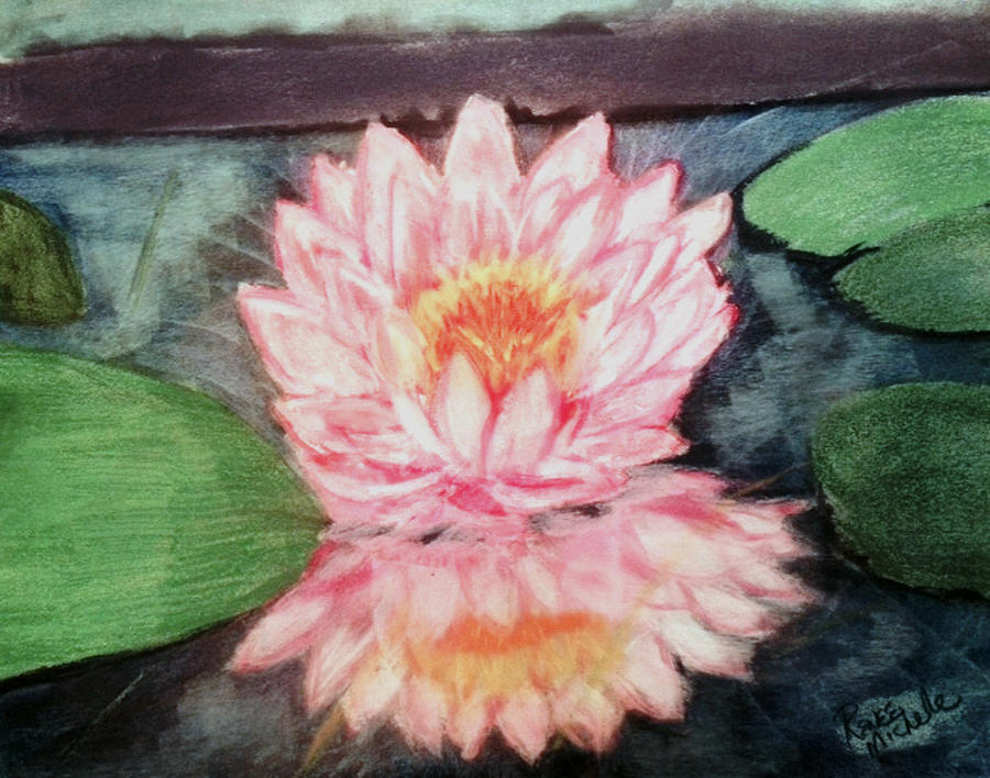 Water Lily Pastel by Renee Michelle Wenker