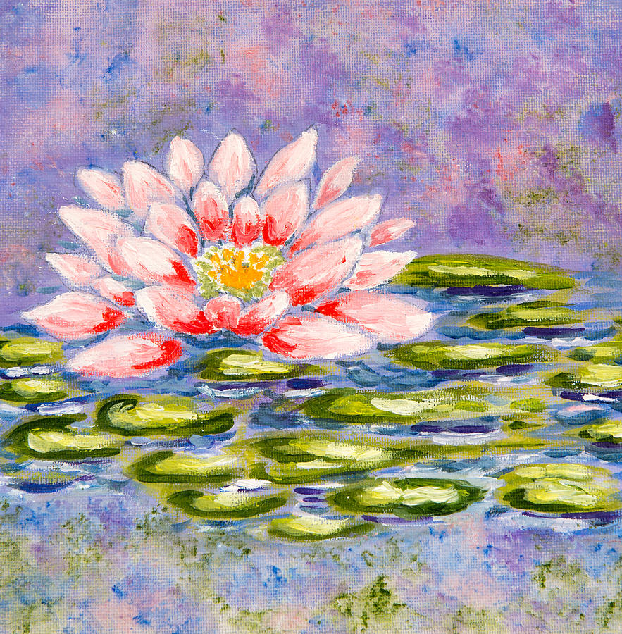 Water Lily #1 Painting by Laura Richards