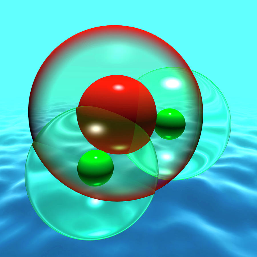 Water Molecule Photograph by Russell Kightley/science Photo Library
