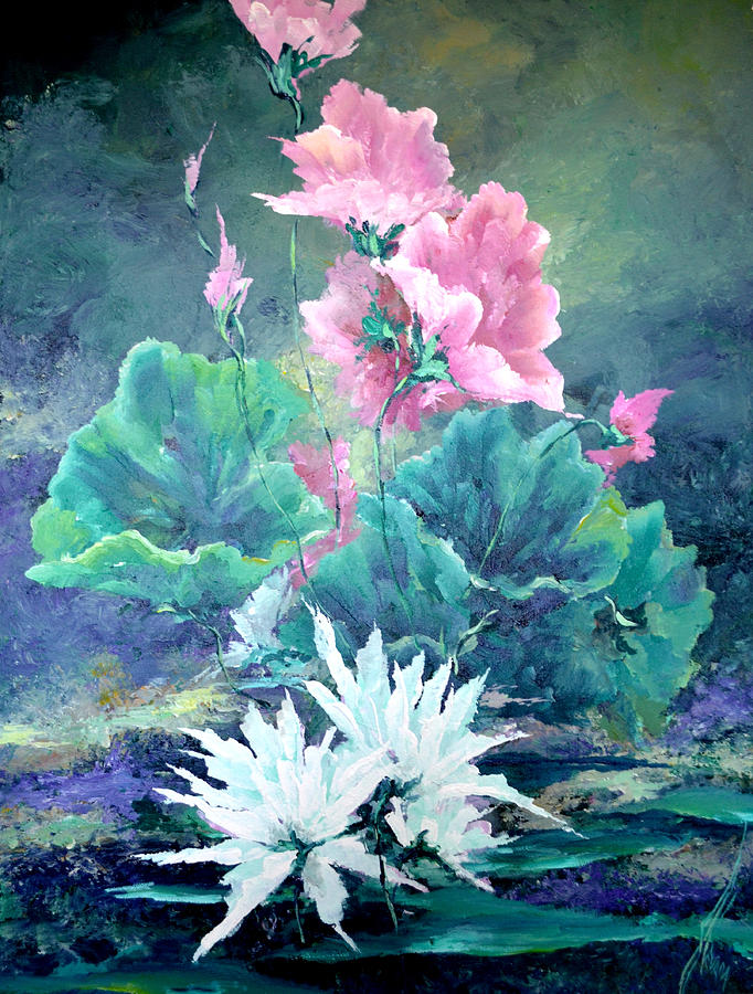 Water Plants Painting by Steven Nevada