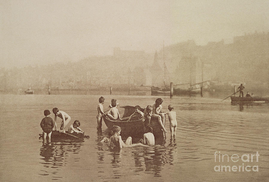 Summer Photograph - Water Rats by Frank Meadow Sutcliffe