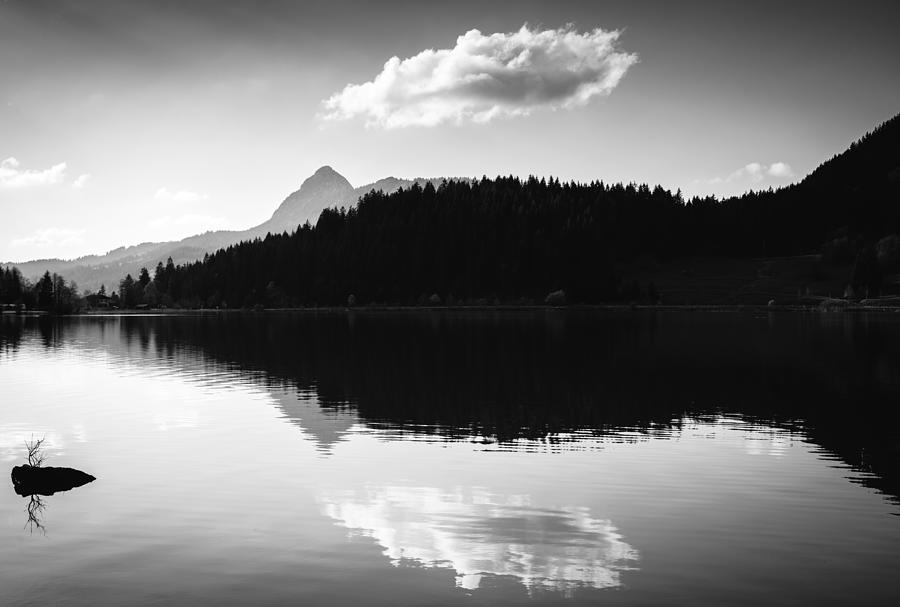 Black And White Photograph - Water reflection black and white by Matthias Hauser