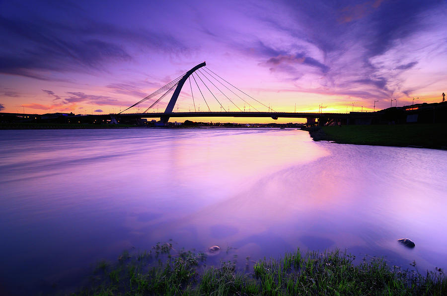 Water Reflection Of Dazhi Bridge At Photograph by Joyoyo Chen