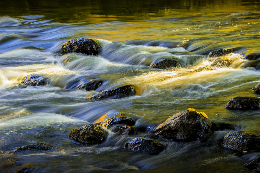 Fall Photograph - Beautiful Water Reflections on the flowing Thornapple River by Randall Nyhof