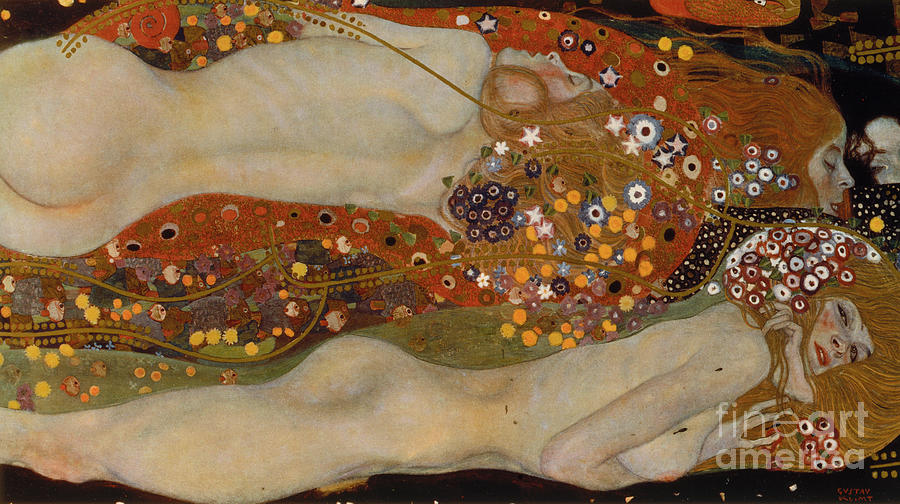 Gustav Klimt Painting - Water Serpents II by Gustav Klimt