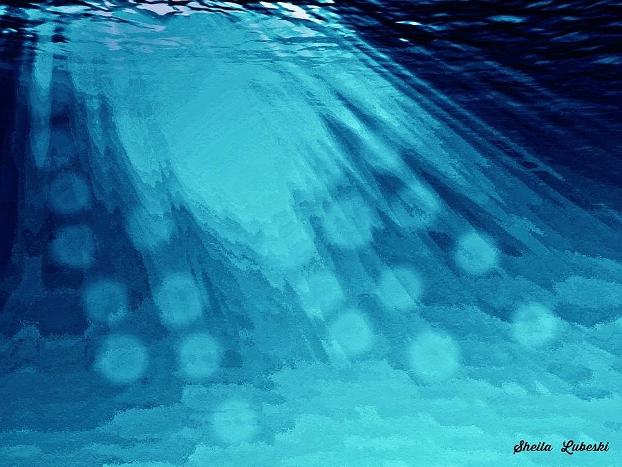 Water Digital Art - Water by Sheila Lubeski