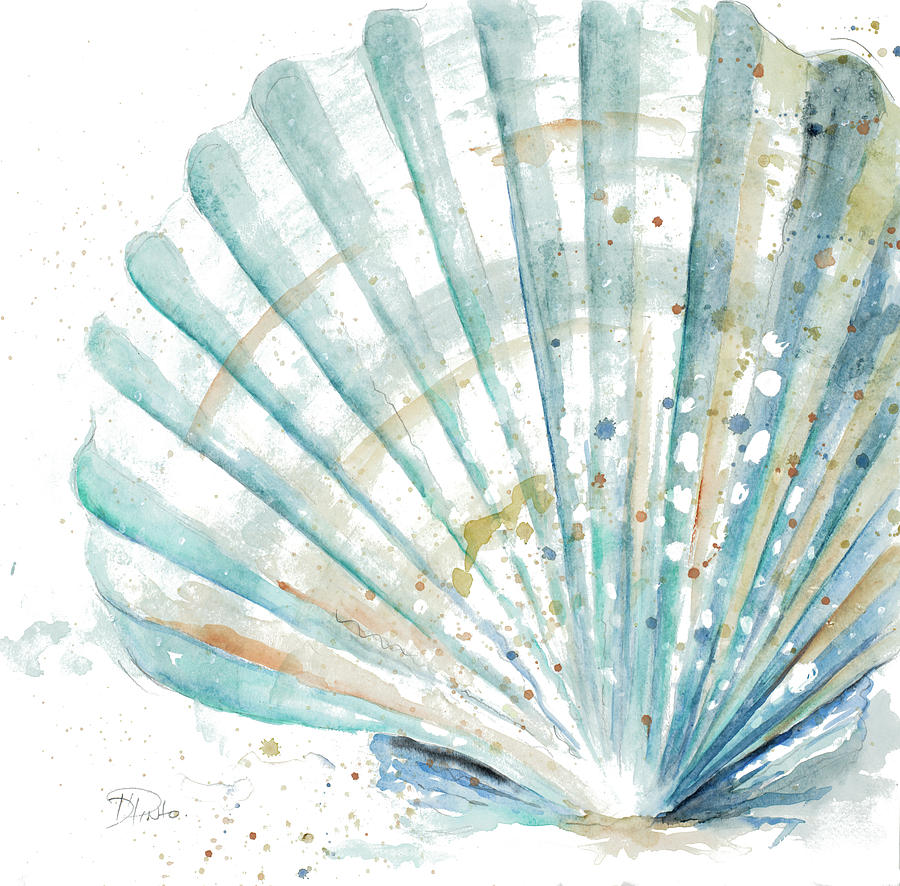 Shell Painting - Water Shell by Patricia Pinto