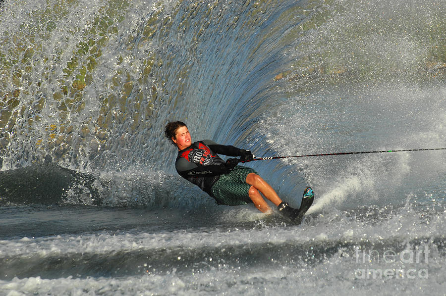 Athlete Photograph - Water Skiing Magic of Water 13 by Bob Christopher