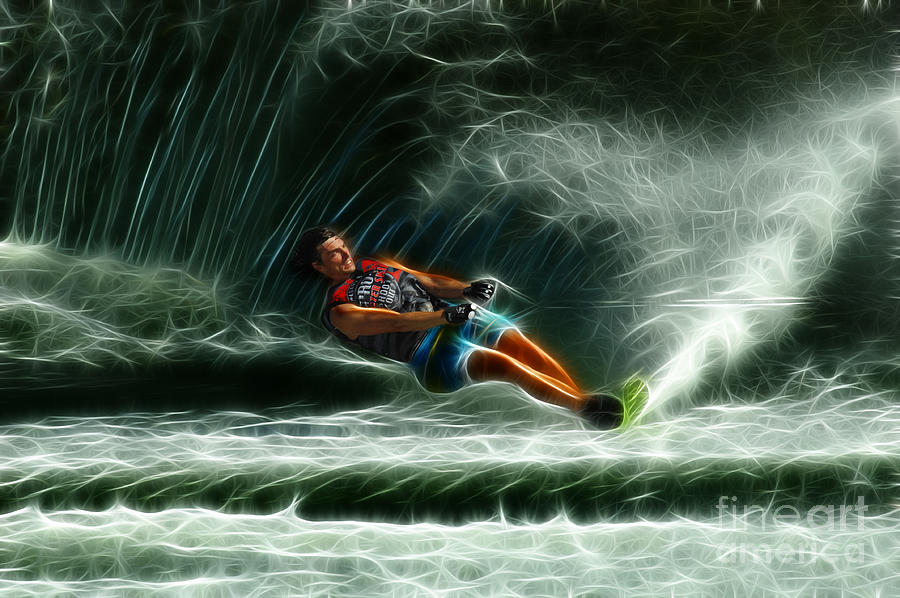 Water Skiing Magical Waters 1 Photograph by Bob Christopher
