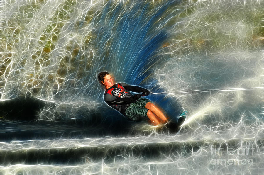 Magic Photograph - Water Skiing Magical Waters 3 by Bob Christopher