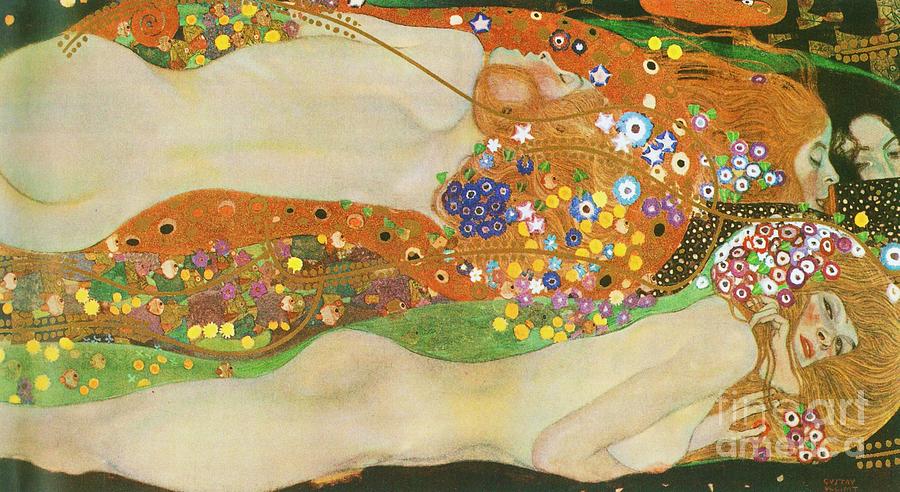 Water Snakes II By Gustave Klimt Painting by Pg Reproductions