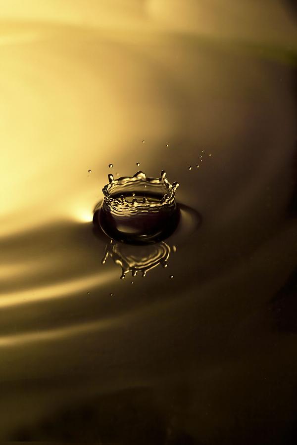 Water Splash In Sepia Photograph by Kathy Clark - Fine Art America
